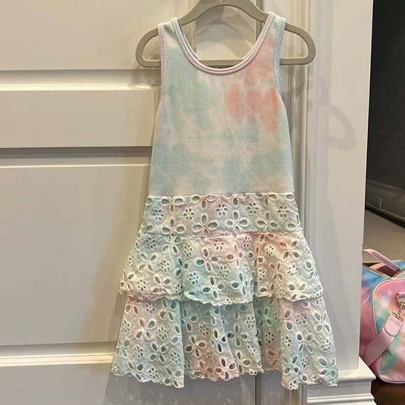 Flowers by Zoe Dresses Flowers By Zoe Eyelet Tye Dye Dress Sz